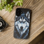 Siberian Husky Geometric Diamond Art Tough Phone Case