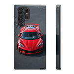 Red C8 Z06 Track Wing Tough Phone Case Cover Gift Art