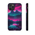 2 Rounds Canada Retina Artwork Vaporwave Phone Case – Landscape Aesthetic