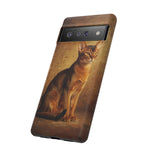 Abyssinian Warm Ticked Portrait Art Tough Phone Case