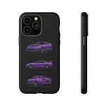 MK4 Supra Phone Case Purple, Three-View Vector Cover