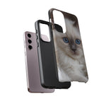 Ragdoll Kitten Phone Case, Blue Eyes Macro Portrait Cover, Gift