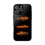 1970 Challenger Phone Case Orange, Three-View Vector Tough Cover