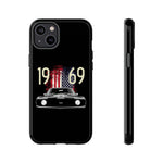1969 Camaro SS American Flag Tough Phone Case Cover Gift Art