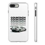 White Countach Retro Tough Phone Case Cover Gift Art