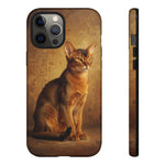 Abyssinian Warm Ticked Portrait Art Tough Phone Case