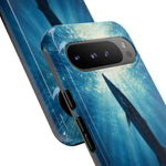 Barracuda Silhouette Phone Case, Sunlit Marine Art Tough Cover