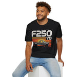 1970 F250 Retro Sunset Truck T-Shirt Classic Pickup Graphic Tee