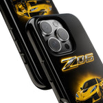 Z06 Corvette Phone Case, Yellow Neon Chrome Studio Cover