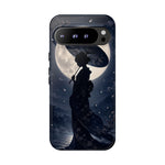 Geisha Parasol Moonlight Art Tough Phone Case