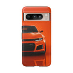 Orange Camaro Phone Case, ZL1 American Muscle Car Tough Cover for Men Gift