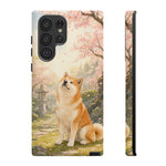 Akita under Cherry Blossoms Dog Breed Phone Case