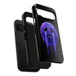 Glitch Sad Face Phone Case, Anime Melt Static Tough Cover