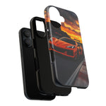 Orange C8 Z06 Flat Plane V8 Speed Art Tough Phone Case
