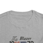 1972 K5 Blazer Toddler T-Shirt – Vintage USA Flag Off-Road Truck Design