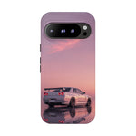 Silver Skyline R34 at Sunset Phone Case | Car Reflection Sky Case