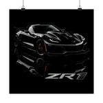 C7 ZR1 Poster Supercar Wall Art Print Modern Muscle Car Garage