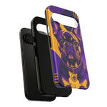 French Bulldog Pop-Art Portrait Tough Phone Case - Purple Gold