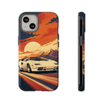 Retro Sunset Countach phone case | Sports car tough cover