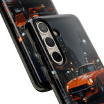 Orange Datsun 240Z on Rainy City Street phone case | Tough Cases