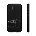 Black Classic C10 Truck Phone Case | Vintage Pickup Reflection, Minimal Auto Design