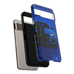 Blue Mustang Art Phone Case, GT500 American Muscle Car Tough Cover for Men