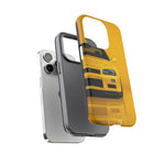 Yellow Skyline Phone Case, R34 GTR 90s JDM Legend Tough Cover for Men Gift