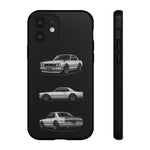 Silver Hakosuka Skyline Classic Sports Car Tough Phone Case for JDM Fans