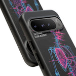Neon Anatomical Skeleton Phone Case | Internal Displacement Art
