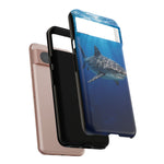 Tiger Shark Phone Case, Dappled Blue Water Tough Cover