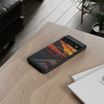 Orange C8 Z06 Flat Plane V8 Speed Art Tough Phone Case