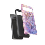 Cherub Cloud Throne Phone Case, Pastel Marble 3D Render Cover
