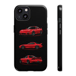FD RX7 Phone Case Red, Three-View Vector Cover, JDM Gift