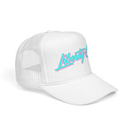 Liberty City Miami Trucker Hat Retro Script Snapback Neon Pastel South Florida Streetwear Cap