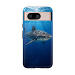 Tiger Shark Phone Case, Dappled Blue Water Tough Cover