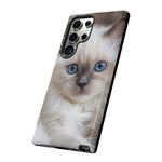 Ragdoll Kitten Phone Case, Blue Eyes Macro Portrait Cover, Gift