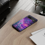 Neon Dolphin Ocean Vaporwave Art Tough Phone Case