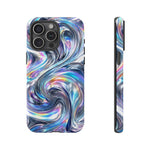 Chrome Metallic Swirl  Art Tough Phone Case