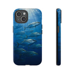 Amberjack School Phone Case, Open Water Sunlight Tough Cover