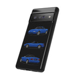 Blue MX-5 Roadster Phone Case Tough JDM Convertible Multi View Print