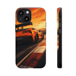 Orange C7 ZR1 High Wing Sports Car Tough Phone Case