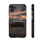 MK4 Supra Phone Case, Black JDM Sports Car Mountain Dusk Cover