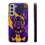 French Bulldog Pop-Art Portrait Tough Phone Case - Purple Gold