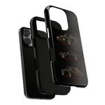 Trans Am Phone Case Black Gold, Three-View Vector Tough Cover