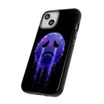 Glitch Sad Face Phone Case, Anime Melt Static Tough Cover