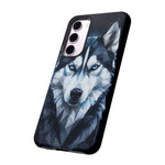 Siberian Husky Geometric Diamond Art Tough Phone Case