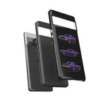 Cuda Phone Case Purple, Three-View Vector Tough Cover, Gift