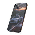 Skyline GT-R R34 White Nurburgring Speed Art Tough Phone Case