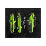 1971 Demon Muscle Car Blanket | Vintage Green Throw