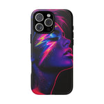Neon Lightning Face 80s phone case | Tough Case